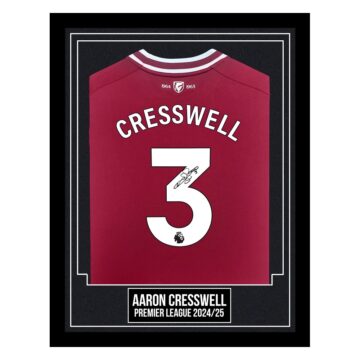 Aaron Cresswell Signed Framed Shirt - Premier League 2024/25