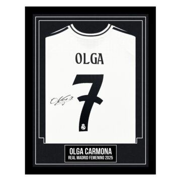 Olga Carmona Signed Framed Shirt - Real Madrid Femenino 2025