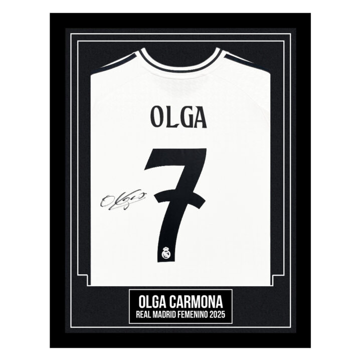 Olga Carmona Signed Framed Shirt - Real Madrid Femenino 2025