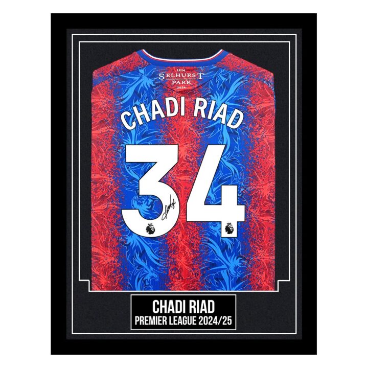 Chadi Riad Signed Framed Shirt - Premier League 2024/25
