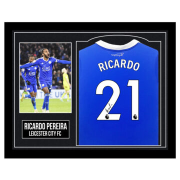 Framed Ricardo Pereira Signed Shirt - Leicester City FC