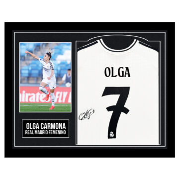 Framed Olga Carmona Signed Shirt - Real Madrid Femenino