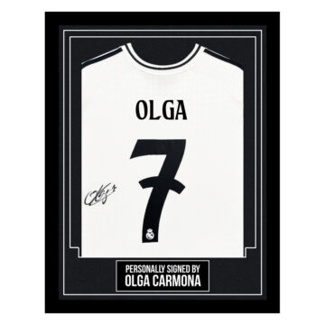 Olga Carmona Signed Framed Shirt - Real Madrid Femenino Autograph