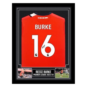 Signed Reece Burke Framed Shirt - Premier League 2023/24