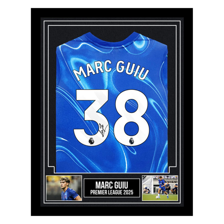 Signed Marc Guiu Framed Shirt - Premier League 2025