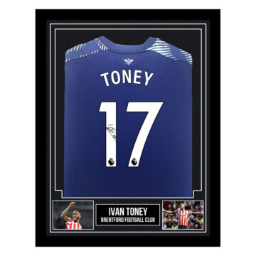 Signed Ivan Toney Framed Away Shirt - Brentford Football Club