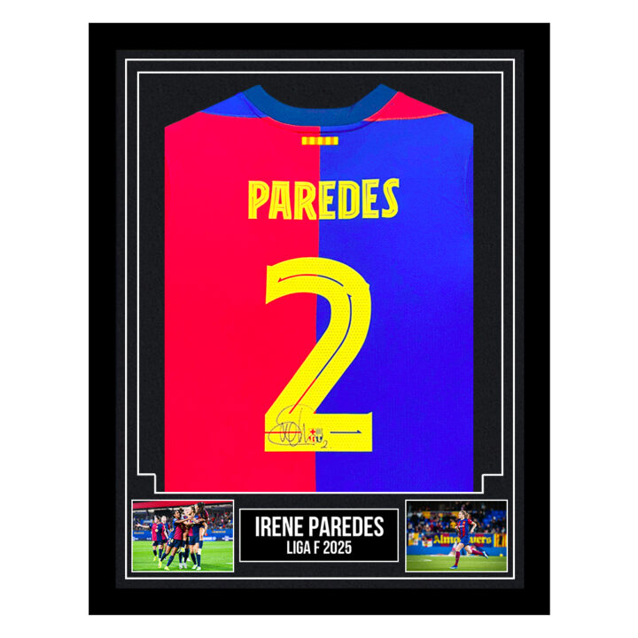 Signed Irene Paredes Framed Shirt - Liga F 2025