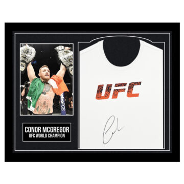 Framed Conor McGregor Signed Shirt - UFC World Champion