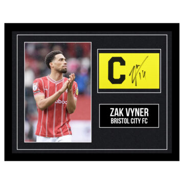 Signed Zak Vyner Framed Armband - Bristol City FC Autograph