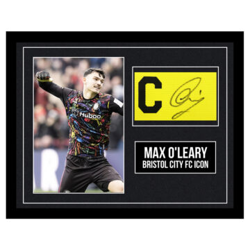 Signed Max O'Leary Framed Armband - Bristol City FC Icon