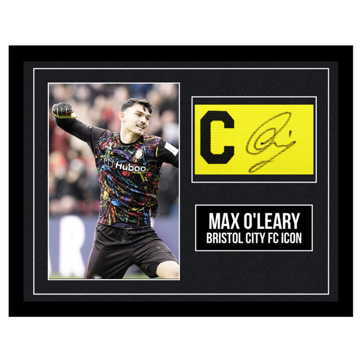 Signed Max O'Leary Framed Armband - Bristol City FC Icon