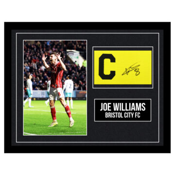 Signed Joe Williams Framed Armband - Bristol City FC Autograph