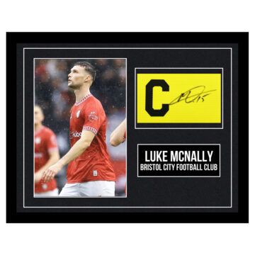 Signed Luke McNally Framed Armband - Bristol City Football Club