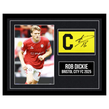Signed Robert Dickie Framed Armband - Bristol City FC 2025