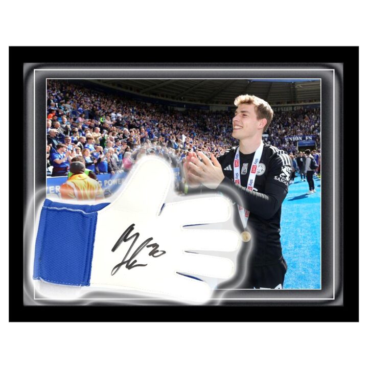 Signed Mads Hermansen Glove Framed Dome - Championship Winner 2024