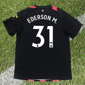 Signed Ederson Away Shirt - Treble Winner 2023