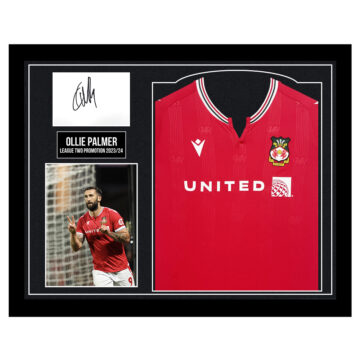Signed Ollie Palmer Framed Display Shirt - League 2 Promotion 2023/24