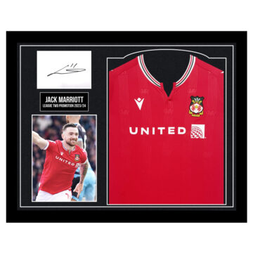 Signed Jack Marriott Framed Display Shirt - League 2 Promotion 2023/24