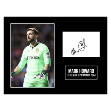 Signed Mark Howard Photo Display 16x12 - EFL League 2 Promotion 2024