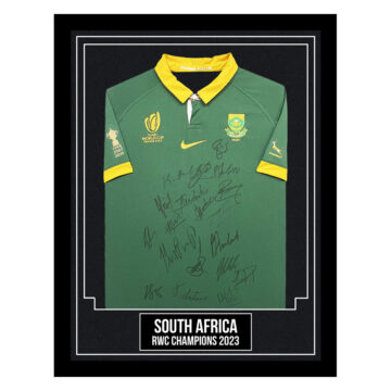 South Africa Signed Framed Shirt - RWC Champions 2023