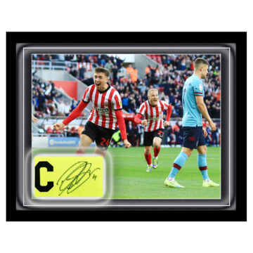 Signed Dan Neil Armband Framed Dome - Sunderland Captain 2025
