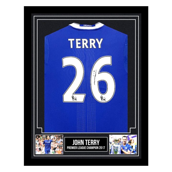 Signed John Terry Framed Match Issue Shirt - Premier League Champion 2017