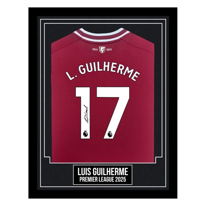 Luis Guilherme Signed Framed Shirt - Premier League 2025