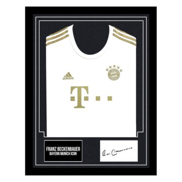 Signed Franz Beckenbauer Framed Display Shirt - Bayern Munich Icon