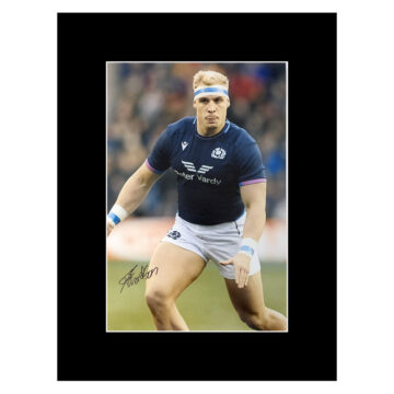 Signed Dylan Richardson Photo Display - 16x12 Scotland Rugby Icon