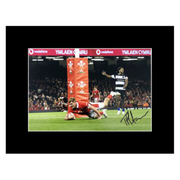 Signed Taine Plumtree Photo Display - 16x12 Wales Rugby Icon