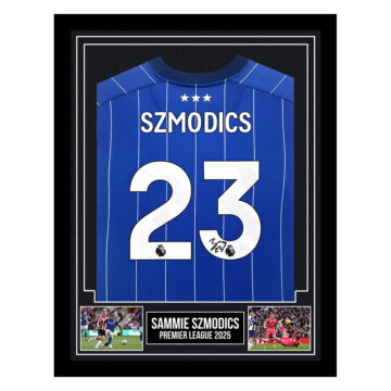Signed Sammie Szmodics Framed Shirt - Premier League 2025
