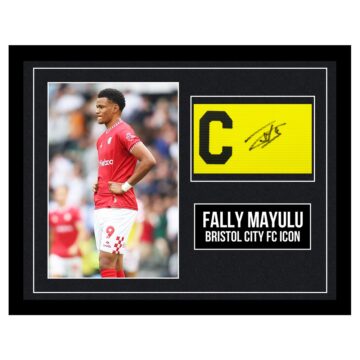 Signed Fally Mayulu Framed Armband - Bristol City FC Icon