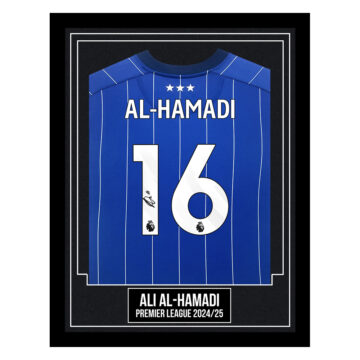 Ali Al-Hamadi Signed Framed Shirt - Premier League 2024/25