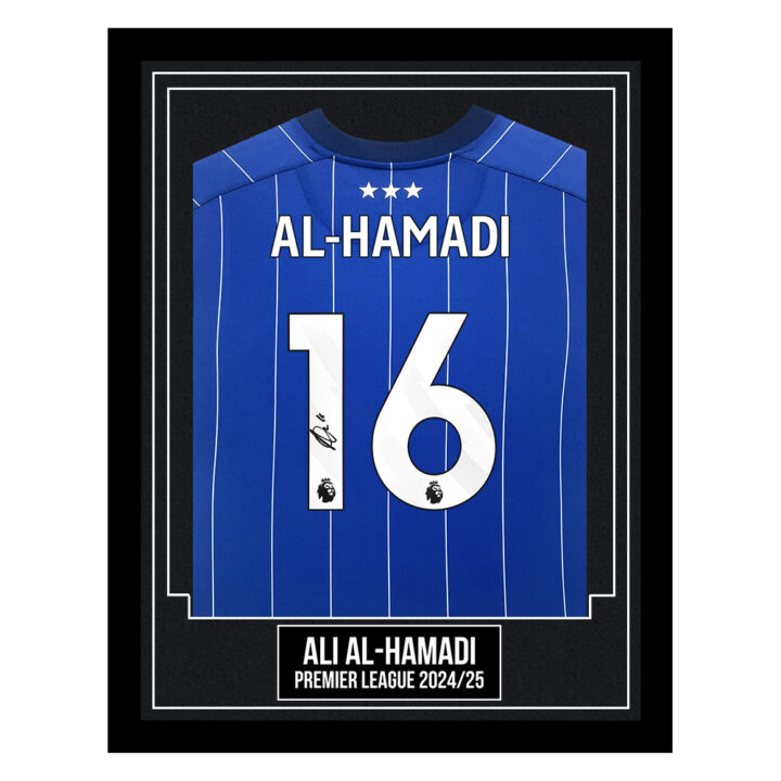 Ali Al-Hamadi Signed Framed Shirt - Premier League 2024/25