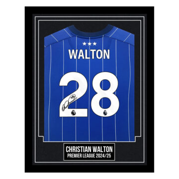 Christian Walton Signed Framed Shirt - Premier League 2024/25