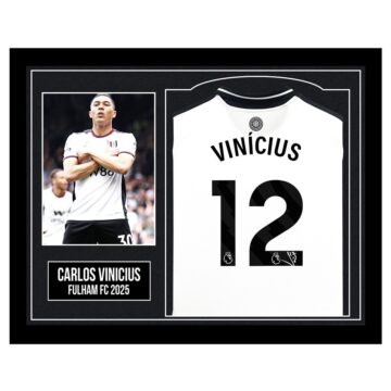 Framed Carlos Vinicius Signed Shirt - Fulham FC 2025
