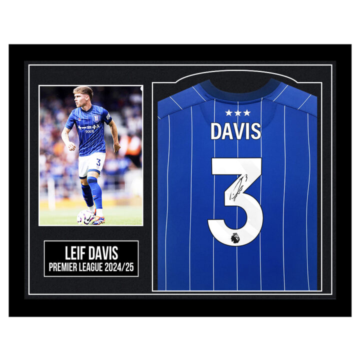 Framed Leif Davis Signed Shirt - Premier League 2024/25