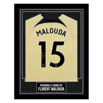 Florent Malouda Signed Framed Shirt - Chelsea FC Autograph