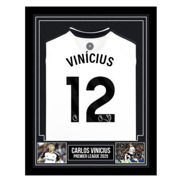 Signed Carlos Vinicius Framed Shirt - Premier League 2025