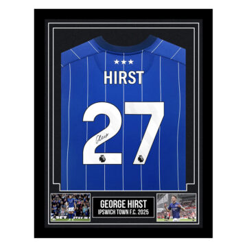 Signed George Hirst Framed Shirt - Ipswich Town F.C. 2025