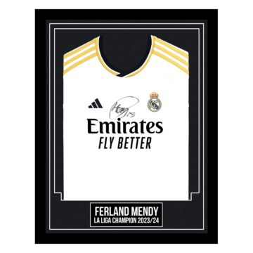 Ferland Mendy Signed Framed Shirt - Real Madrid La Liga Champion 2023/24