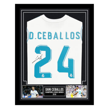 Signed Dani Ceballos Framed Real Madrid Shirt - Champions League Winner 2018
