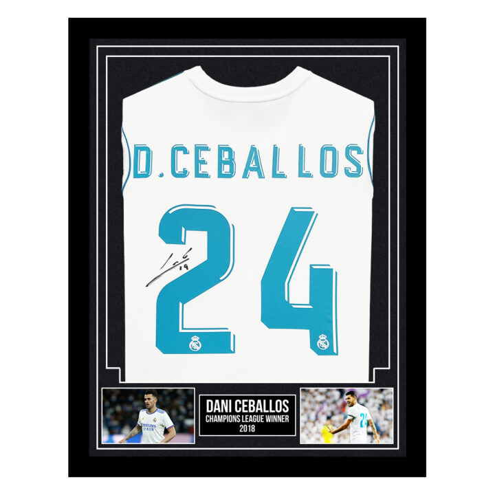 Signed Dani Ceballos Framed Real Madrid Shirt - Champions League Winner 2018