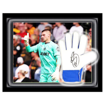 Signed Sam Johnstone Glove Framed Dome - Wolves Icon