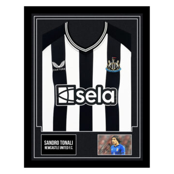 Signed Sandro Tonali Framed Display Shirt - Newcastle United F.C.