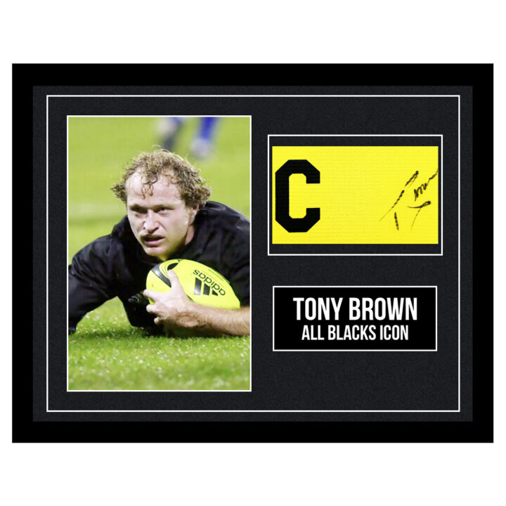 Signed Tony Brown Framed Armband - All Blacks Icon
