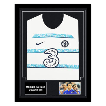 Signed Michael Ballack Framed Display Shirt - Chelsea FC Icon