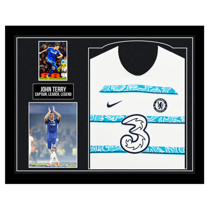 Signed John Terry Framed Display Shirt - Captain, Leader, Legend