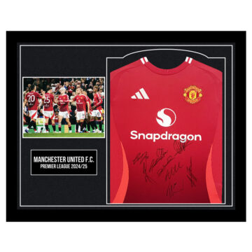 Framed Manchester United Signed Shirt - Premier League 2024/25