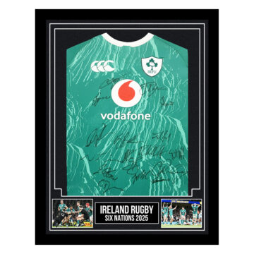 Signed Ireland Rugby Framed Shirt - Six Nations 2025